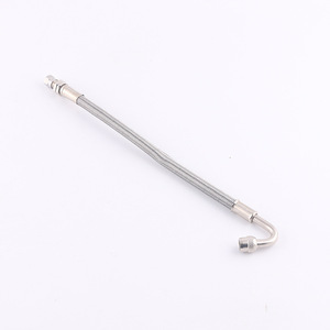 Tube d'extension métallique tressé en acier inoxydable pour gonflage de pneus de voiture, camion, bus avec courbure à 90 degrés - Product Image 3