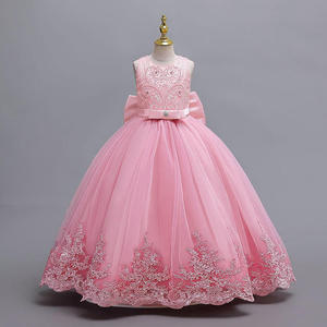 Children Wedding Princess <strong>Dress</strong> Girls Sleeveless Lace Model Performance Birthday Party Long <strong>Dress</strong> Clothes <strong>Kids</strong> <strong>Dress</strong> - Product Image 1