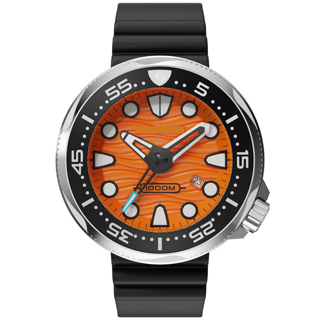 Expert Deep Diving Marine Mens Watch  Automatic  Super Luminous  Water Resistant 1000M Navy Wrist Watch