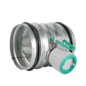 Amortiguador de Control de volumen de aire de acero galvanizado, sistema de conducto redondo <span class=keywords><strong>HVAC</strong></span> - Product Image 1