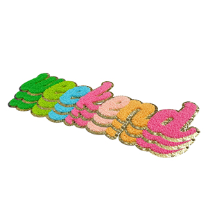 Thư Đính Tùy Chỉnh Chenille Các Bản Vá Lỗi Thêu Sắt Trên Thiết Kế Các Bản Vá Lỗi Đính Thương Hiệu Sắt Trên Thêu Các Bản Vá Lỗi - Product Image 2