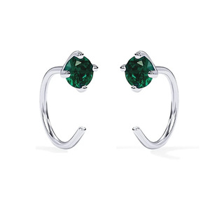 Fashion Trendy <strong>Tiny</strong> Cartilage Stainless Steel Piercing Stud <strong>Earrings</strong> Small Huggie Half <strong>Hoops</strong> with Zircon for Women's Gift - Product Image 6