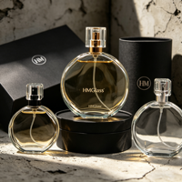 Vente en gros de flacons de parfum en verre mat de luxe rechargeables anti-fuite de 30 ml/50 ml/100 ml avec couvercle en acrylique, diffuseur, cadeau personnalisé