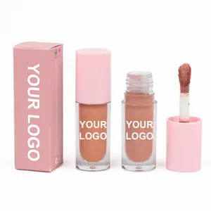 Factory Spot Goods Customization Lip Glaze Transparent Lipstick Tube Nude Color Matte Liquid Waterproof Lip Gloss