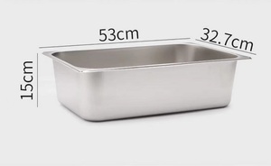 Vapeur Steamgn 200Mm Profondeur Égouttoir En Acier Inoxydable Plaque Fraîche <span class=keywords><strong>Bac</strong></span> Gastro Tampa Gastronorm Cuba <span class=keywords><strong>Inox</strong></span> 201 Boîte 100 <span class=keywords><strong>Gn</strong></span> 11 Pan - Product Image 2