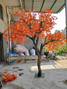 <span class=keywords><strong>Rami</strong></span> di <span class=keywords><strong>legno</strong></span> <span class=keywords><strong>decorativi</strong></span> e panno di seta lascia un albero di acero artificiale rosso alto 2.5m per esterno - Product Image 6