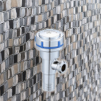 Robinet d'arrêt d'angle en zinc 1/2 pouce, ouverture rapide moderne pour salle de bain