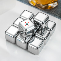 Prix d'usine – Glaçons réutilisables en acier inoxydable 304 à congélation rapide pour bière et whisky, personnalisables avec logo