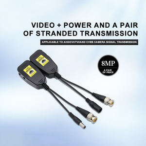 8MP 2-in-1 Video Power CCTV Balun BNC RJ45 Twisted Pair <b>IP</b> <b>Camera</b> System 300 Meters UTP Converter Monitor - Product Image 3