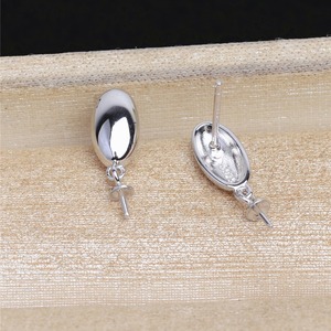 Accesorios de Plata S925 para DIY, Perlas Semiterminadas, 6-10 Triángulos, para Pendientes, Joyería, Nuevo 960 - Product Image 2