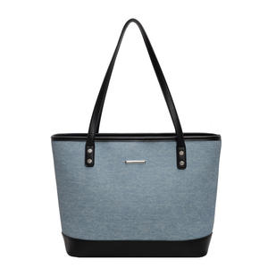Sac fourre-tout de style coréen à blocs de couleur, style minimaliste pour femmes, sac sous le bras de grande capacité, sac pour femmes à la mode et décontracté. - Product Image 6