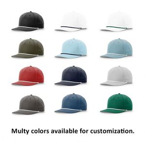Casquette de baseball classique en gros 258 à visière légèrement incurvée, LOGO brodé personnalisé, casquette de baseball vierge à 5 panneaux avec cordon et fermeture snapback - Product Image 2