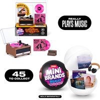 Caja Sorpresa Mini Brands Really Works Vinyl Serie 1 ZURU, Mini Tocadiscos Funcional que Reproduce Música, para Edades de 0 a 24 Meses