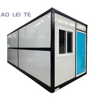Matériau en acier Isolation thermique antisismique Maison de conteneur mobile préfabriquée X pliable à plat pour la vie et le bureau