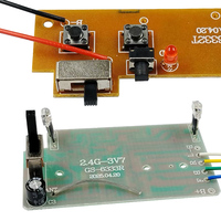 Ensemble émetteur-récepteur RC 2,4 GHz 4 canaux, carte PCB GS-6332T GS-6333R, carte de circuit 3,7 V pour voiture RC, bateau RC, pièces de bricolage pour jouets