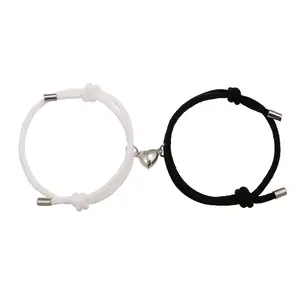 Corde d'attraction mutuelle ajustable faite à la main, tissage magnétique, amitié, amour, Bracelets Con Iman, Bracelet magnétique pour Couple