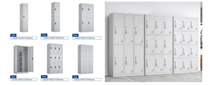 Three Tier Metal <b>Locker</b> with Key Lock and Recessed Handle for Office Storage - Product Image 5