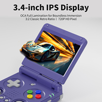 La miniconsola de juegos portátil plegable cuenta con una pantalla de 3,4 pulgadas y es compatible con las consolas de videojuegos Anbernic del sistema Linux