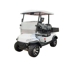 Voiturette de golf électrique 4 roues 4 places avec sièges en cuir épais, véhicule de tourisme pour zones panoramiques et villas - Product Image 4