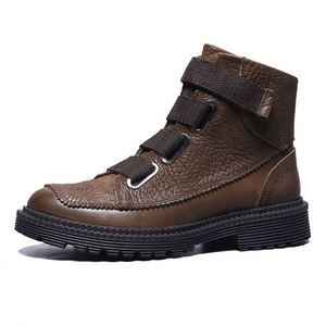 Latest Design Casual Shoes Italian Handmade Men's <b>Boots</b> Genuine Leather Large Size Outdoor <b>Boots</b> - Product Image 2