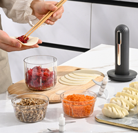 Mini-hachoir alimentaire portable USB sans fil 4 tasses en acier inoxydable électrique automatique pour ail et viande usage domestique