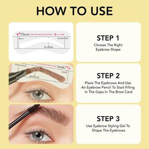 كريم حواجب جل 2 في 1 مقاوم للماء يدوم طويلاً عالي الصبغة 5 قلم حواجب ملون كريمي شائع - Product Image 6