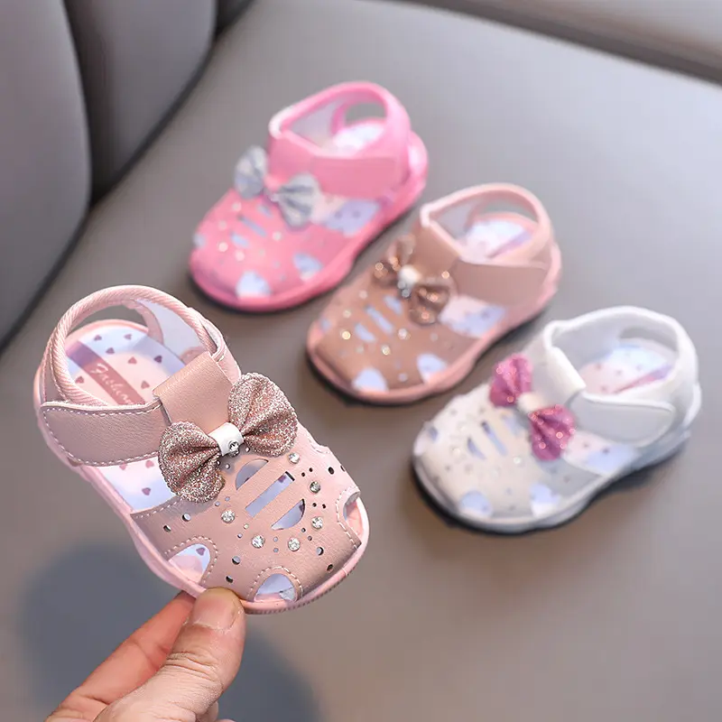 Zapatos de suela blanda para bebé, sandalias para bebé de 0 a 3 años, zapatos de princesa para niñas