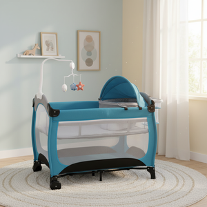 <span class=keywords><strong>Lit</strong></span> de voyage pliable <span class=keywords><strong>pas</strong></span> <span class=keywords><strong>cher</strong></span> au design tropical, parc pour bébés, berceau métallique pour bébés et enfants, chambre, hôtel ou salon - Product Image 1