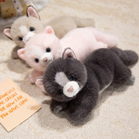 Peluche personnalisée chat dessin animé mignon, poupée en peluche chat, coussin décoratif super doux en coton PP, sac OPP, cadeau d'anniversaire pour