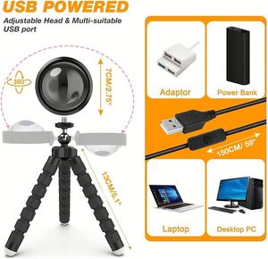 Foldable USB Rechargeable <b>Battery</b> Operated LED Book Lamp with Touch Control Multicolor Minimalist Plug-In - Product Image 2