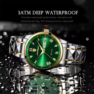 Montre à quartz pour homme 895, boîtier en alliage, bracelet en acier inoxydable, étanche, affichage de la date, montre de sport - Product Image 2
