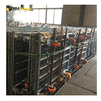 Conteneur en treillis métallique pliable robuste pour entrepôt et transport logistique avec roulettes