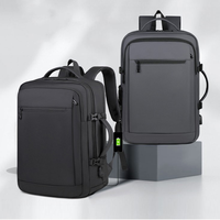 Mochila para Hombre y Mujer, Mochila para Portátil con USB, para Estudiantes, Viajes, Negocios, Impermeable, Mochilas Escolares con Logo