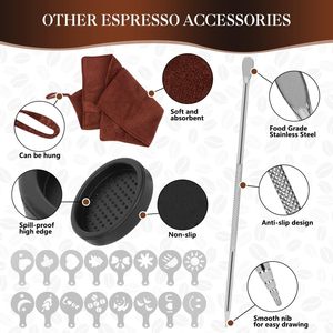 Hot Sale <strong>Coffee</strong> Accessories Barista Standard Espresso <strong>Coffee</strong> <strong>Tamper</strong> Distributor 5 Pcs Tools <strong>Set</strong> - Product Image 6