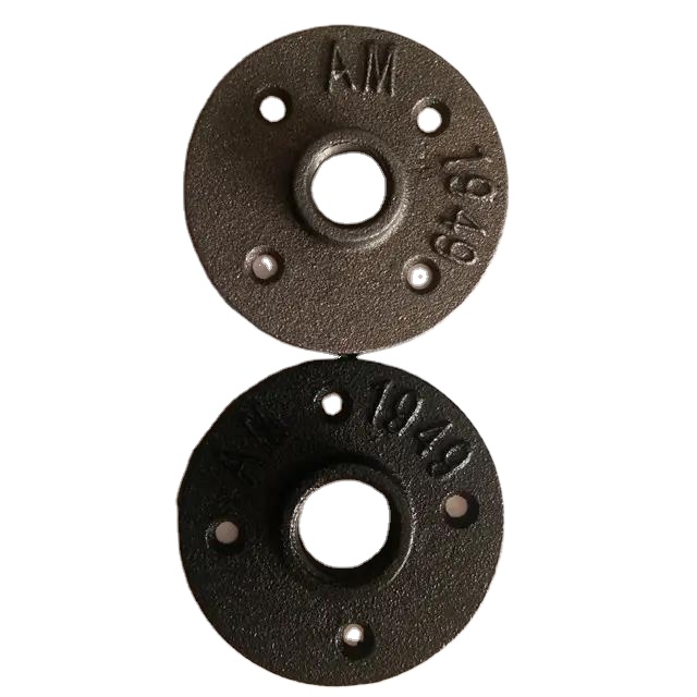 Черный 3/4 "DN20 ковкий Железный фитинги для труб и перил фитинги для мебели