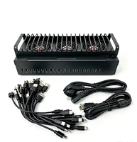 Boîtier de charge pour téléphones (Phone Farm Box) avec hub USB 20 ports et ventilateurs de refroidissement, support multi-smartphones pour la synchronisation des données et l'exploitation de la matrice de médias sociaux