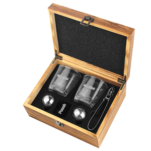 Venta al por mayor del fabricante: Elegante juego de piedras de <span class=keywords><strong>whisky</strong></span> con forma de cubo de hielo y 2 bolas de enfriamiento de acero inoxidable con forma de balón de fútbol para <span class=keywords><strong>whisky</strong></span> escocés - Product Image 2