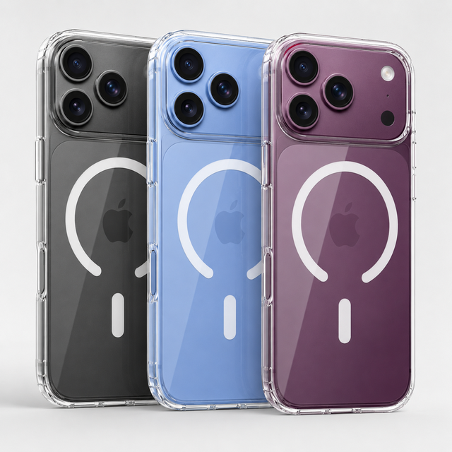 Wholesale iPhone 18 Pro Transparent N52 Magnetic Phone Case Anti-yellowing 2.0mm PC Shockproof iPhone 18 Pro Max Phone Case