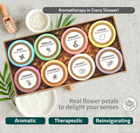 Coffret Cadeau de 8 Bombes de Bain Bio de Luxe, Aromathérapie, 8 Parfums : Menthe, Vanille, Citron, Huiles Essentielles, Relaxation, Soulagement du Stress