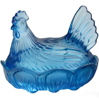 Pot de rangement multifonction en verre coloré en forme de coq, pour épices, bonbons, biscuits, avec couvercle, décorations de table pour la cuisine