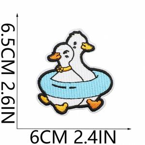 DIY <b>Iron</b>-on Embroidered Duck Embroidery Patch Cartoon Design Non-Woven Fabric Polyester Material Clothing Bag Decoration - Product Image 3