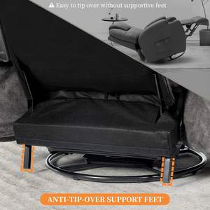 كرسي كرسي أريكة فردي مريح حديث من القماش الدوار المملوء بالإسفنج لتصفية غرفة المعيشة - Product Image 6