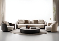 Sofá Seccional Modular de Tres Plazas, Diseño Italiano de Lujo, Moderno, Convertible y Ajustable, para Hogar, Hotel, Sala de Estar