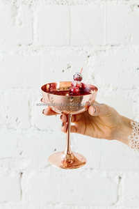 <strong>Rose</strong> Gold <strong>Wine</strong> Glass in Copper Plated Design with Classic Style Perfect for Modern Drinkware and Wholesale Use - Product Image 4