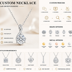 Collana Betterstar con Diamante Taglio Brillante in Montatura a Bolle, Certificato IGI, Diamante Coltivato in Laboratorio, Oro Giallo 14K/18K, Solitario <span class=keywords><strong>di</strong></span> Lusso - Product Image 4
