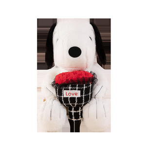 Muñeco de Peluche Snoopy Sosteniendo Corazón y Flor, Nuevo Producto para Confesión Romántica del Día de San Valentín, Venta al por Mayor - Product Image 6