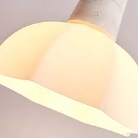 Lampe suspendue en travertin Wabi-sabi, style vintage français, lampe de chevet, pierre naturelle, abat-jour en verre, lumière suspendue romantique en travertin à fleurs