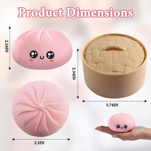 Dumpling Squishies Toy Simulation Bun Squeeze Stress Relief Toy Dumplings Twist Toy for Youth - Product Image 3