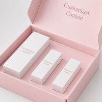Boîte d'emballage cosmétique personnalisée en carton ondulé E-flute épais avec doublure en papier et pelliculage mat