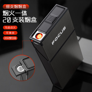 Encendedor de Cigarrillos Eléctrico USB Focus, Delgado, Portátil, Recargable con Gas Butano, con Cable de Calentamiento Grueso para Encendido Rápido - Product Image 2